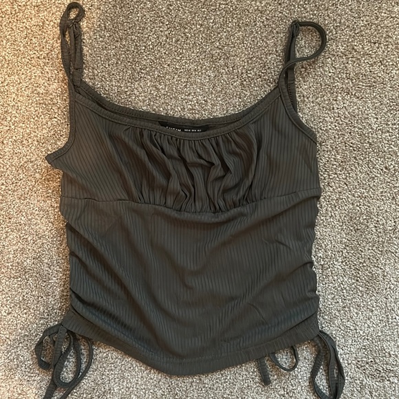 SHEIN Forest Green Cropped Tank Top. Size Small - Picture 1 of 3